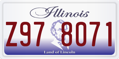 IL license plate Z978071