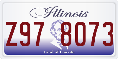 IL license plate Z978073
