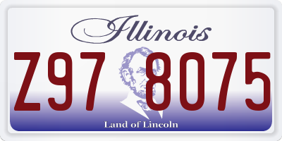 IL license plate Z978075