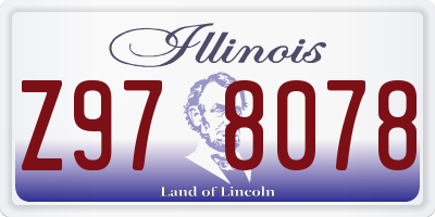 IL license plate Z978078