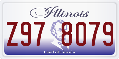 IL license plate Z978079