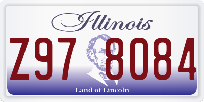 IL license plate Z978084
