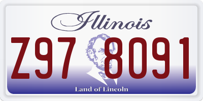 IL license plate Z978091