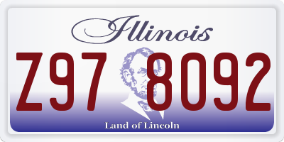 IL license plate Z978092