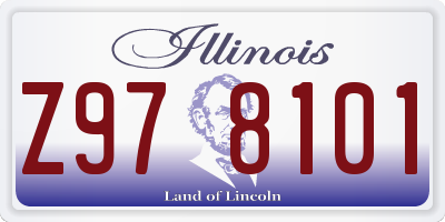 IL license plate Z978101