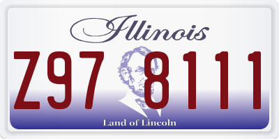 IL license plate Z978111