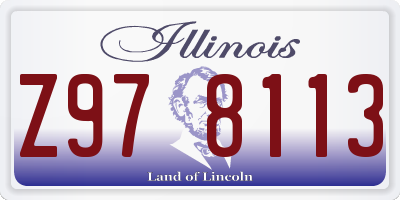 IL license plate Z978113