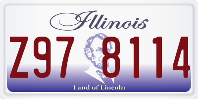 IL license plate Z978114