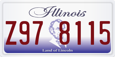 IL license plate Z978115