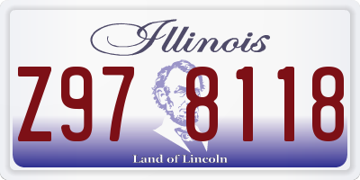 IL license plate Z978118