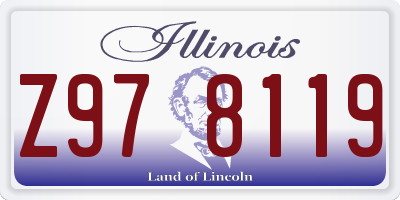 IL license plate Z978119