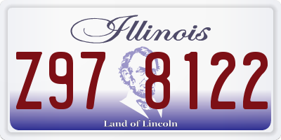 IL license plate Z978122