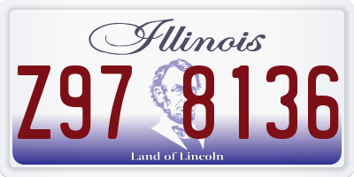 IL license plate Z978136