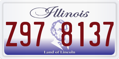 IL license plate Z978137