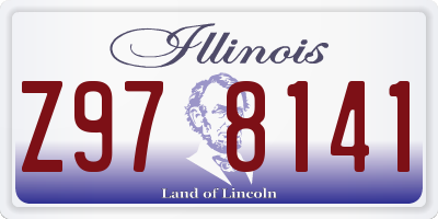 IL license plate Z978141