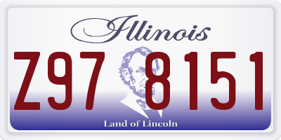 IL license plate Z978151