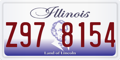 IL license plate Z978154