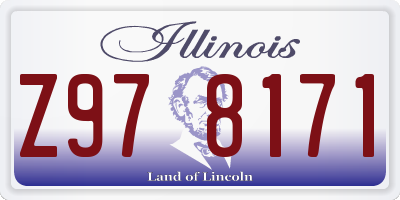 IL license plate Z978171