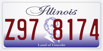 IL license plate Z978174