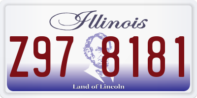 IL license plate Z978181
