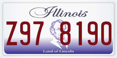 IL license plate Z978190