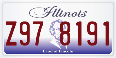 IL license plate Z978191