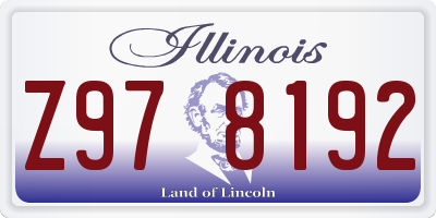 IL license plate Z978192