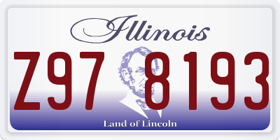 IL license plate Z978193