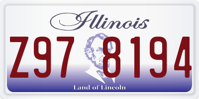 IL license plate Z978194
