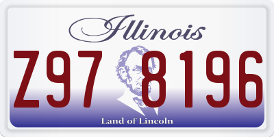 IL license plate Z978196