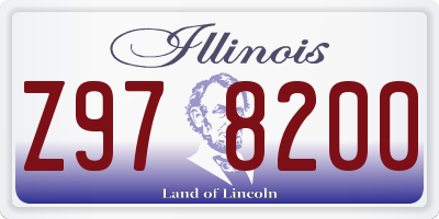 IL license plate Z978200