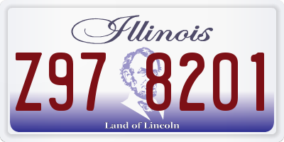 IL license plate Z978201