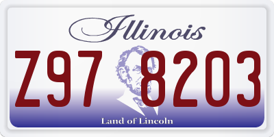 IL license plate Z978203