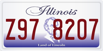 IL license plate Z978207