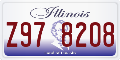 IL license plate Z978208