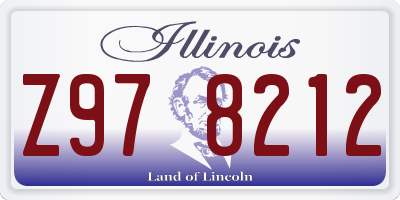 IL license plate Z978212