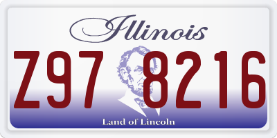 IL license plate Z978216