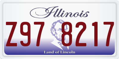 IL license plate Z978217