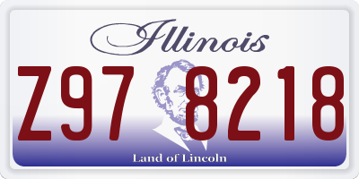 IL license plate Z978218