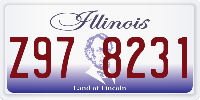 IL license plate Z978231