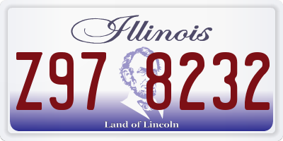 IL license plate Z978232