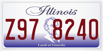 IL license plate Z978240