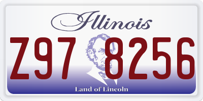 IL license plate Z978256