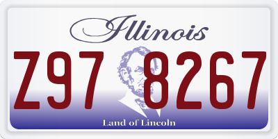 IL license plate Z978267