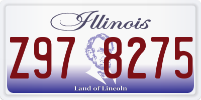 IL license plate Z978275