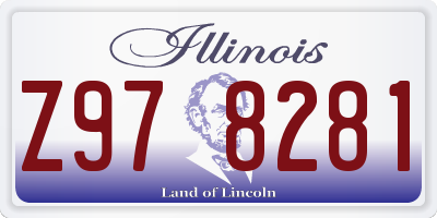 IL license plate Z978281