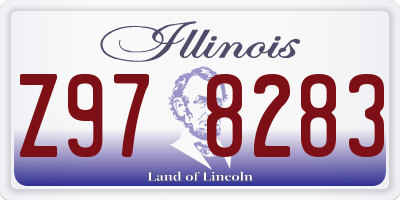 IL license plate Z978283