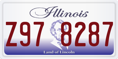 IL license plate Z978287