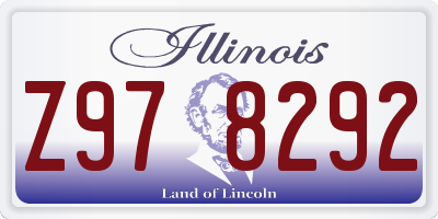 IL license plate Z978292