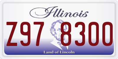 IL license plate Z978300